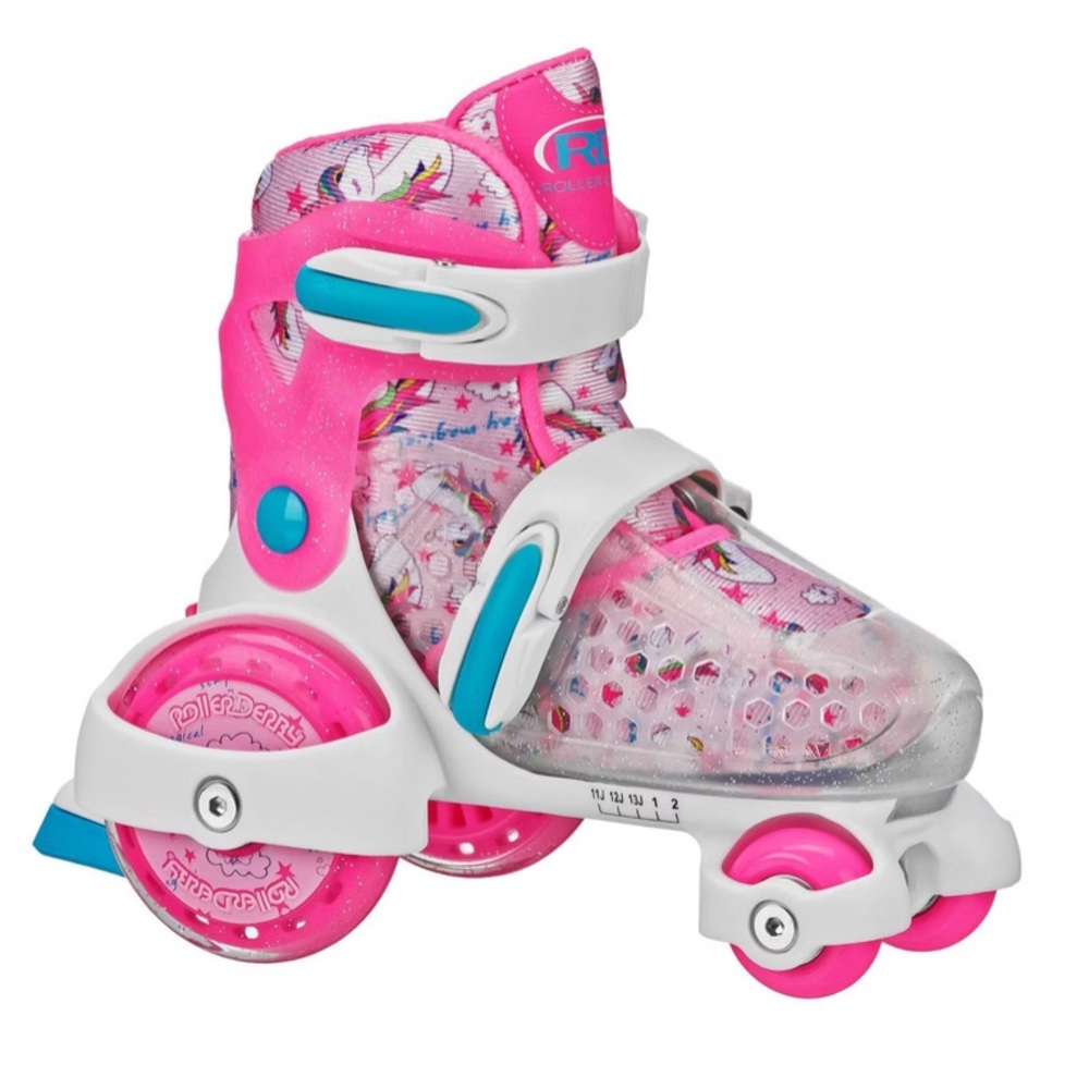 Girls adjustable 11-2 roller derby skates 11-12